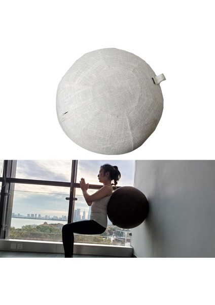 55 cm Egzersiz Topu Kapak Yoga Pilates Topu Oturan Topu Sandalye Bej Kapakları (Yurt Dışından) modelleri