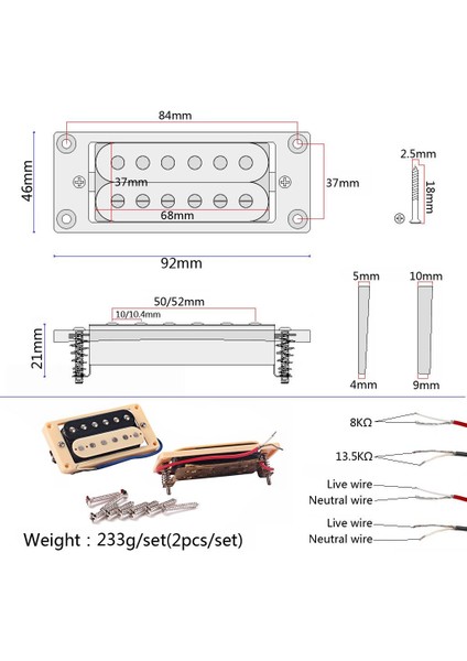 2 Adet Bakır Elektro Gitar Siyah Bej Müzik Enstrümanı Aksesuar (Yurt Dışından) modelleri