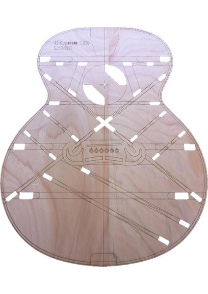 43 Inç Ahşap Sj 200 Jumbo Namlu Gövde Şablonu Gitar Yapmak Kalıp Luthier Alet (Yurt Dışından)