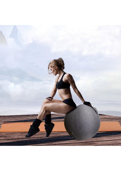 55CM Egzersiz Topu Kapak Yoga Pilates Top Sandalye Kapak Kahvesi (Yurt Dışından) fırsatları