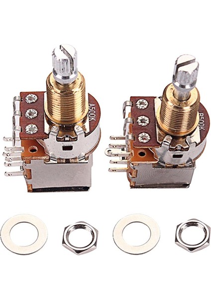 2 Adet Metal Gitar A500K B500K Kontrol Saksıları Potansiyometreler (Yurt Dışından) indirimleri