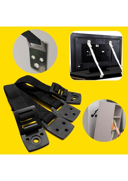 Tv Anti Uç Kayışları Kablo Demeti Tutucusu, Çocuklar Için Kayma Güvenlik Kayışını Kanıtlama Siyahı (Yurt Dışından) fiyatları