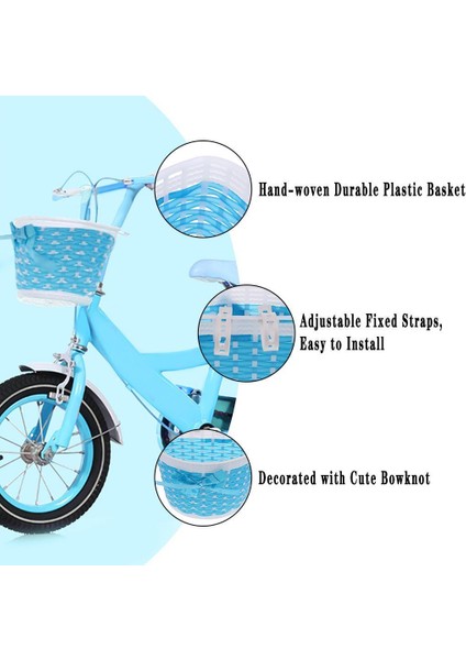 Çocuklar Kızlar Ön Sepet Bisiklet Döngüsü Alışveriş Tutucu Mavi (Yurt Dışından) indirimleri