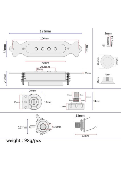 Red Shell 4 Dize Ses Deliği Halk Akustik Elektro Gitar Için (Yurt Dışından) indirimleri