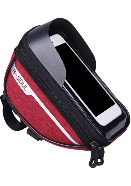 Bisiklet Torbaları Çerçeve Pannier Bike Kalıp Çantası Cep Telefonu Için 7 '' Tutucu Kırmızı (Yurt Dışından)