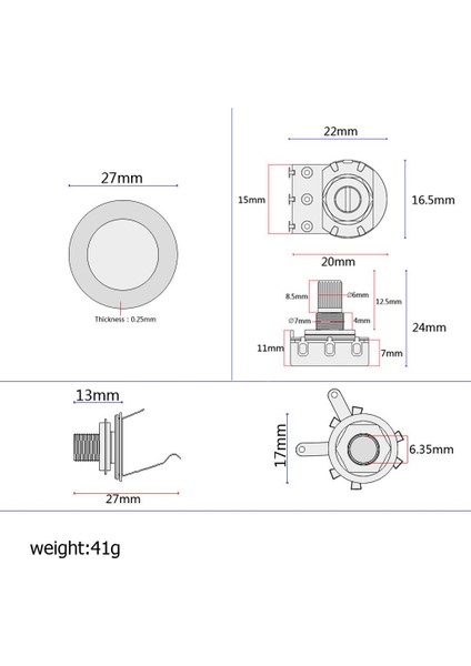 B500K A500K Potansiyometreler Ses Kontrol Tencereleri Set Müzikal Enstrüman Parçaları (Yurt Dışından) modelleri