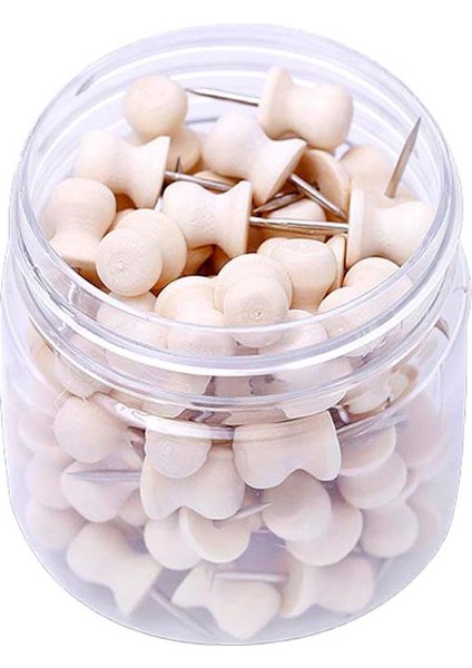 50PCS Dekoratif Ahşap Broşlar Harita Pimi Çizim Broşlar Ofis (Yurt Dışından) fiyatları