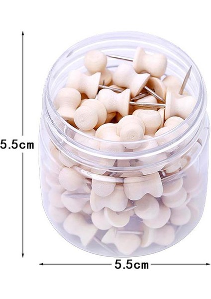 50PCS Dekoratif Ahşap Broşlar Harita Pimi Çizim Broşlar Ofis (Yurt Dışından) modelleri