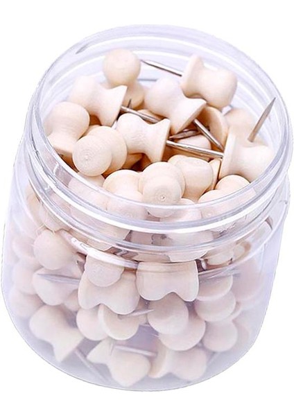 50PCS Dekoratif Ahşap Broşlar Harita Pimi Çizim Broşlar Ofis (Yurt Dışından) indirimleri