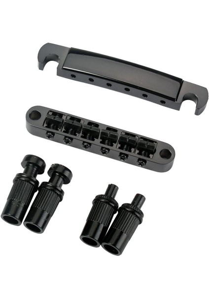 1 Set Gitar Tune O'matic Roller Köprüsü Elektro Gitar Aksesuarları Siyah Parça (Yurt Dışından) fiyatları