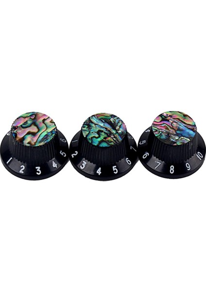 3pcs Gitar Şapka Topuz Kakma Kabuk St Elektro Gitar Aksesuarları Siyah (Yurt Dışından)