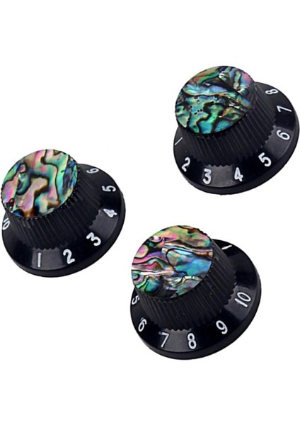 3pcs Gitar Şapka Topuz Kakma Kabuk St Elektro Gitar Aksesuarları Siyah (Yurt Dışından) fırsatları