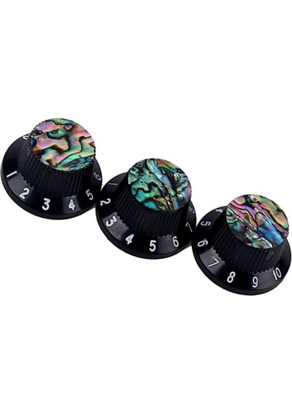 3pcs Gitar Şapka Topuz Kakma Kabuk St Elektro Gitar Aksesuarları Siyah (Yurt Dışından) indirimleri