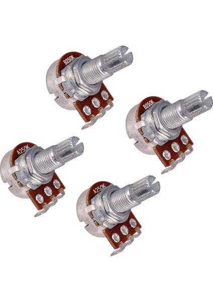 4pcs A250K ve B250K Pot Elektrik Bas Gibar Sahip Potentıoter (Yurt Dışından)