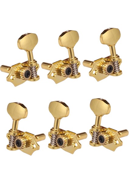 6pcs Tuning Pegs Makine Başlıkları Akustik Halk Gitar Altın Için 3L3R (Yurt Dışından)
