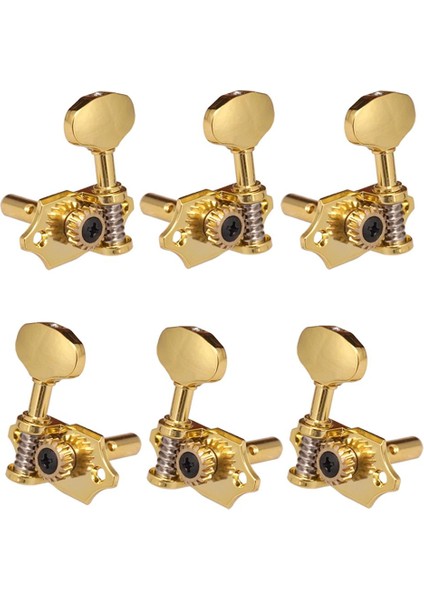 6pcs Tuning Pegs Makine Başlıkları Akustik Halk Gitar Altın Için 3L3R (Yurt Dışından)