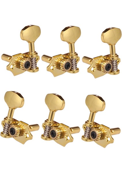 6pcs Tuning Pegs Makine Başlıkları Akustik Halk Gitar Altın Için 3L3R (Yurt Dışından)