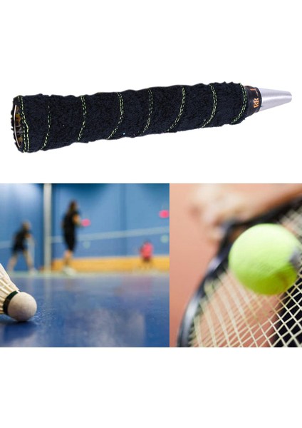 Tenis Badminton Raket Kavrama Sarma Bant Kavrama Squash Yumuşak Tutma Bant Siyah (Yurt Dışından)