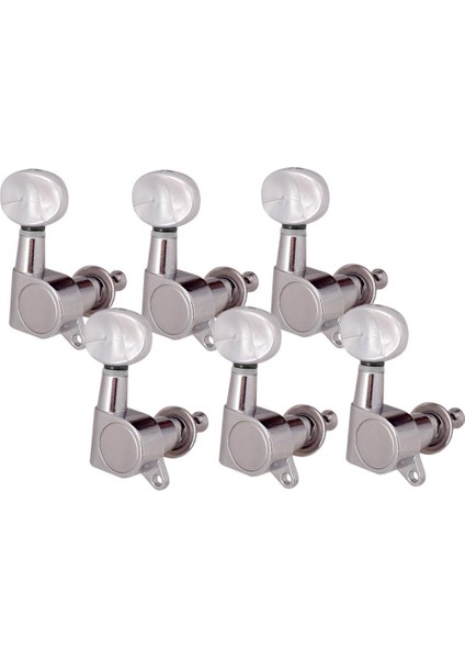 6pcs 6r Kapalı Dişli Gitar Tuner Akustik Elektro Gitar Için Makine Başlıkları (Yurt Dışından)