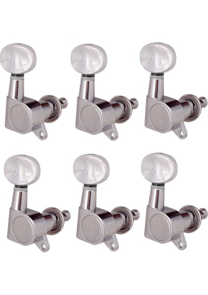 6pcs 6r Kapalı Dişli Gitar Tuner Akustik Elektro Gitar Için Makine Başlıkları (Yurt Dışından)
