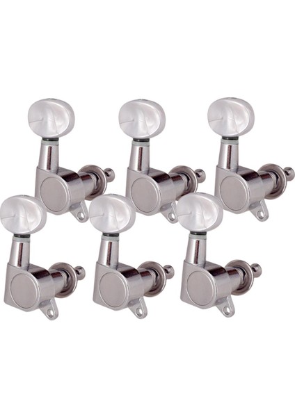 6pcs 6r Kapalı Dişli Gitar Tuner Akustik Elektro Gitar Için Makine Başlıkları (Yurt Dışından)