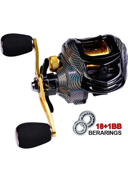 Baitcasting Balıkçı Makarası 18+1bb Yatak 7.2: 1 Pürüzsüz Çalışma Hattı Kılavuzu DW132PR Sağ El (Yurt Dışından) fırsatları