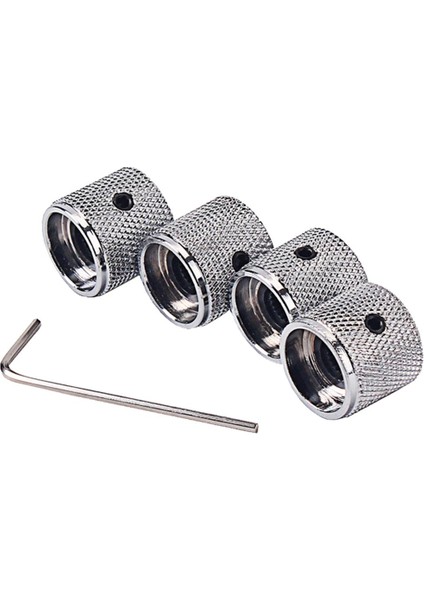 4pcs Demir Kubbesi Düğmesi Gitar Bas Için Değiştirme (Yurt Dışından)