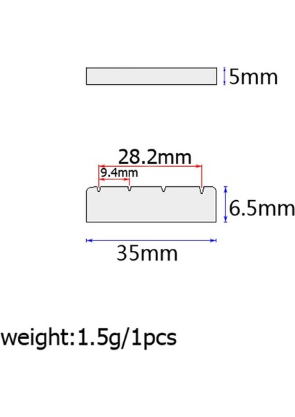 Elektro Gitar Parçaları Için 5pcs Buffalo Kemik Yuvalı Somun (Yurt Dışından)