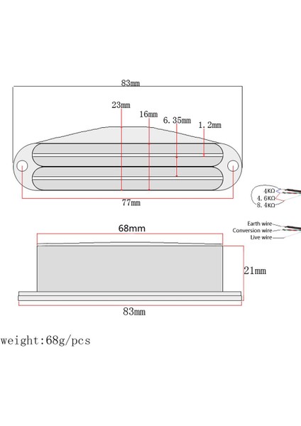 Puro Kutusu/elektro Gitar Için Çift Sıcak Ray Humbucker Pikap (Yurt Dışından)