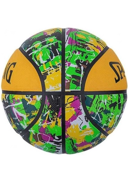 Green Yellow Graffiti Sz7 2021 Basket Topu 84374Z