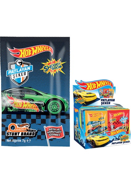 Hot Wheels 4g. Çilek Aromalı Patlayan Şeker (40 Paket)
