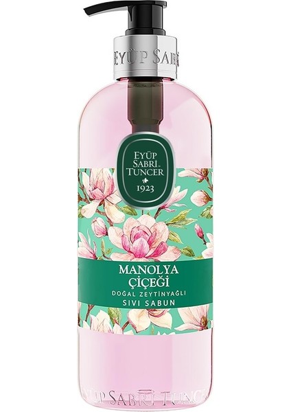 Doğal Zeytinyağlı Sıvı Sabun Manolya Çiçeği 500 ml x 4 Adet