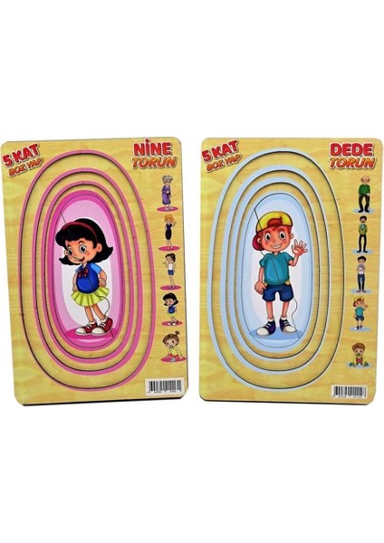 1113-1114 Cc, Ahşap Memo Nine-Dede-Torun Yapboz