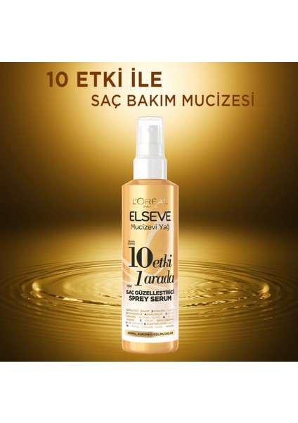 Mucizevi Yağ 10 Etki 1 Arada Saç Güzelleştirici Sprey Serum 150ml