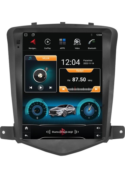 Chevrolet Cruze Android 10 Multimedya Carplay 8gb Ram + 128GB HDD Navigasyon Ekran