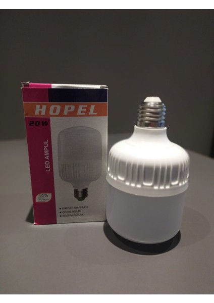 20W E27 LED Ampul 6500K modelleri