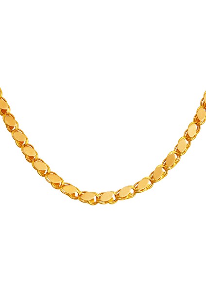 14 Ayar Altın Pullu Zincir Kolye 4 Mm