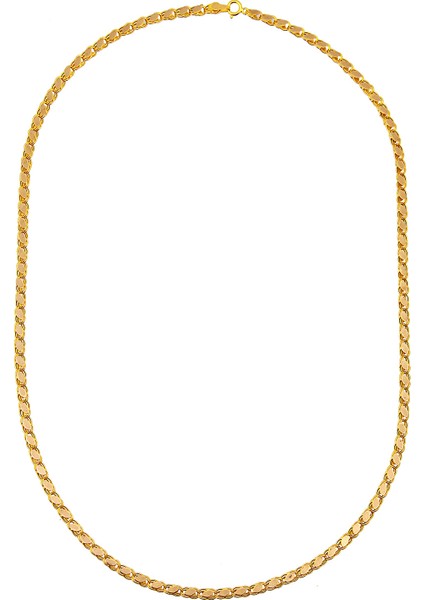 14 Ayar Altın Pullu Zincir Kolye 4 Mm