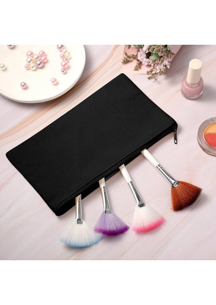 40 Adet Tuval Kalem Çantası Fermuarlı Makyaj Çantaları Boş El Sanatları Dıy (Siyah) (Yurt Dışından) indirimleri