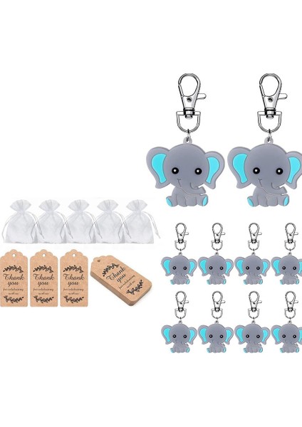 20 Adet Bebek Duş Iade Misafirler Için Hediyeler Organze Çantalar Kraft Etiketler (Yurt Dışından)