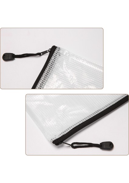 12 Adet A4 Fermuarlı File Çanta Pvc Ofis Malzemeleri Saklama Çantası (34CMX24CM) (Yurt Dışından)