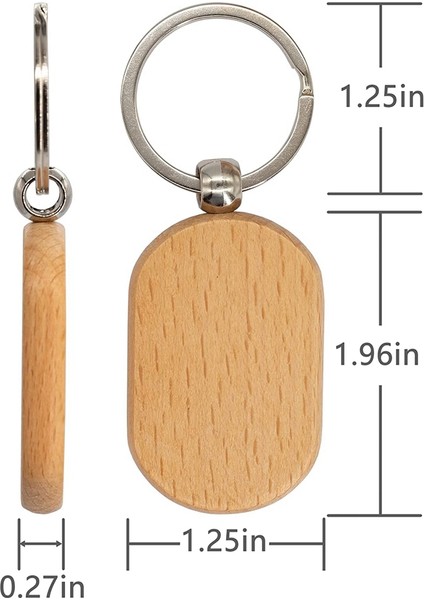 Boş Ahşap Anahtar Etiketi Diy Anahtarlıklar Anahtar Ahşap Oyma Boşlukları 20'li Paket (Yurt Dışından)