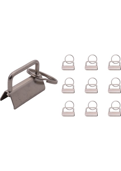 Anahtarlık Donanım Kuyruk Klipsi ile 200 Adet Anahtarlık Donanım Bilezik (Yurt Dışından)