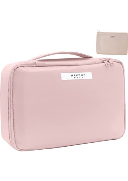 Seyahat Makyaj Çantası Kozmetik Çantası Makyaj Çantası Tuvalet Çantası, Pembe (Yurt Dışından)