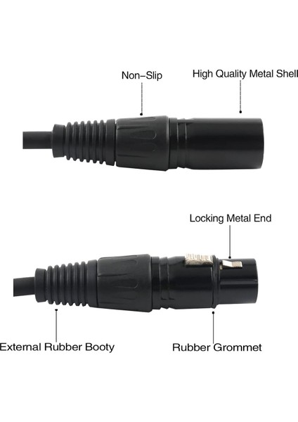 Xlr Ayırıcı Kablo, 3 Pinli Xlr Dişi - Çift Xlr Erkek Yama Y Kablosu (Yurt Dışından)