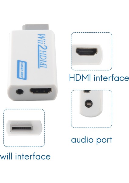 Wii - HDMI WII2HDMI Full Hd Fhd 1080P Dönüştürücü Adaptör (Yurt Dışından)