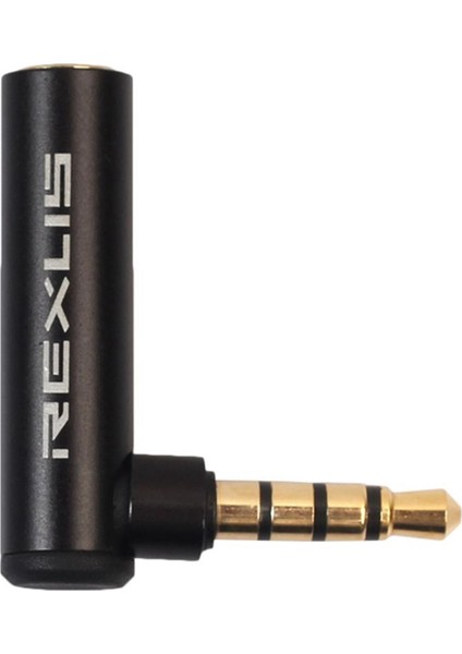 Rexlıs 1pc 3.5mm Erkek - Dişi 90 Derece Sağ Açılı Adaptör Ses (Yurt Dışından)