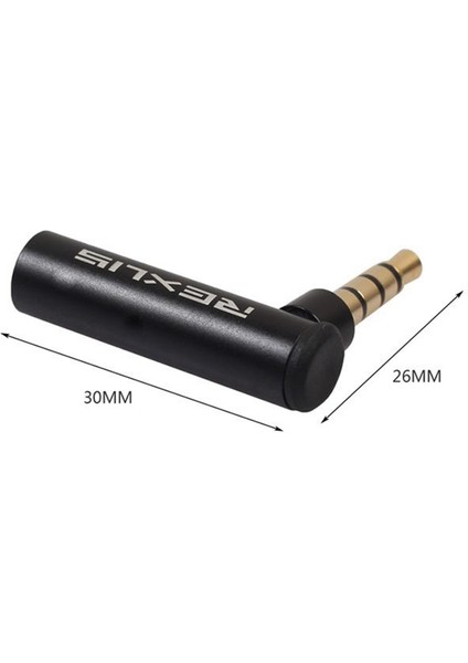 Rexlıs 1pc 3.5mm Erkek - Dişi 90 Derece Sağ Açılı Adaptör Ses (Yurt Dışından)