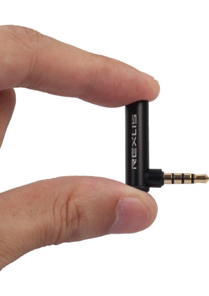 Rexlıs 1pc 3.5mm Erkek - Dişi 90 Derece Sağ Açılı Adaptör Ses (Yurt Dışından)