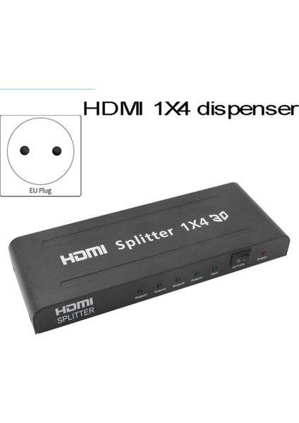 Ayırıcı 1'i 4 Çıkışlı 3D 4K 1080P HDMI Uyumlu Bölücü Ab Tak (Yurt Dışından)